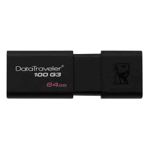 KINGSTON Flash drive USB3.0 64Gb DT100G3, Black RTL