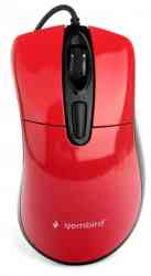 GEMBIRD MOP-415-R, USB, красный, 3кн.+колесо-кнопка, 2400DPI кабель 1.4м мышь