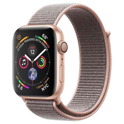 Apple Watch Series 4 44mm Gold Aluminum Case with Pink Sand Sport Loop