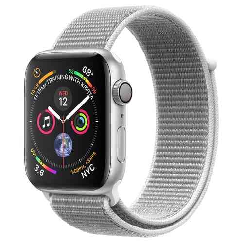 Apple Watch Series 4 44mm Silver Aluminum Case with Seashell Sport Loop
