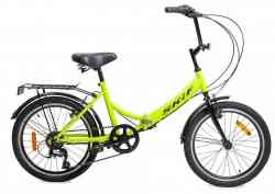 SKIF CITY 20 (20" 7 ск.) 2022, ярко-зеленый/черный, IBK22OK20022 Велосипед
