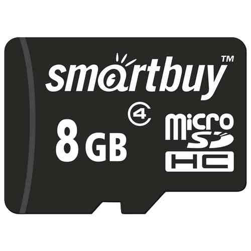 SMARTBUY MicroSDHC 8Gb Class 4 + Адаптер RTL