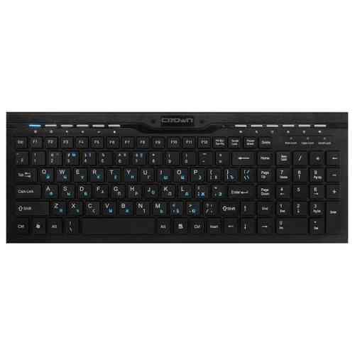 Набор клавиатура и мышь CROWN CMMK-855 (black)/slim,USB,12 доп.клавиш быстрого доступ мультимедийная
