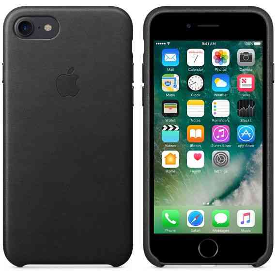 Кожаный чехол Apple Case Black для iPhone 7