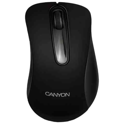 (Box), CANYON Mouse CNE-CMSW2 (Wireless, Optical 800 dpi, 3 btn, USB), Black (J1CNECMSW2) мышь