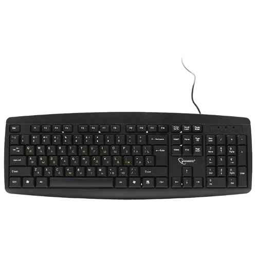 Gembird KB-8351U-BL, черный, USB, 104 клавиши клавиатура