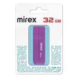 MIREX Flash drive USB2.0 32Gb Line, 13600-FMULVT32, Violet, RTL