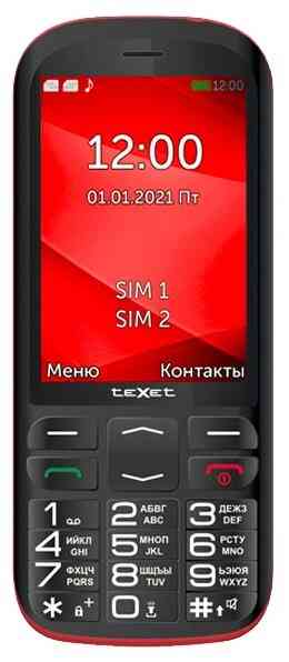 TEXET TM-B409 чёрный-красный