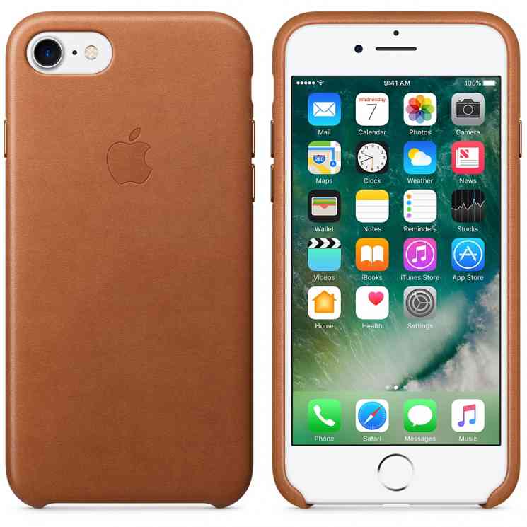 Кожаный чехол Apple Case Saddle Brown для iPhone 7