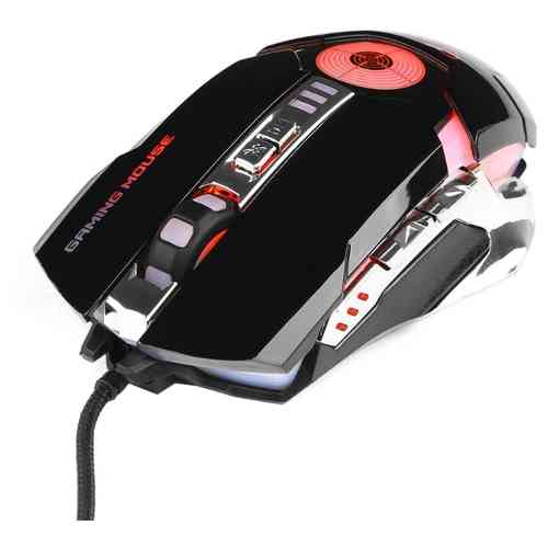 Gembird MG-530, USB, 5кн.+колесо-кнопка+кнопка огонь, 3200DPI, 1000 Гц, подсветка, д игровая мышь