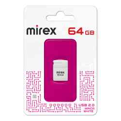 MIREX Flash drive USB2.0 64Gb Minca, 13600-FMUM-IW64, White, RTL