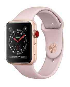 Apple Watch Series 3 GPS+Cellular 38mm Gold Aluminum Case with Pink Sand Sport Band