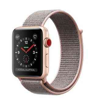 Apple Watch Series 3 GPS+Cellular 38mm Gold Aluminum Case with Pink Sand Sport Loop