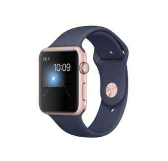 Apple Watch Series 2 42mm Rose Gold Aluminum with Midnight Blue Sport Band