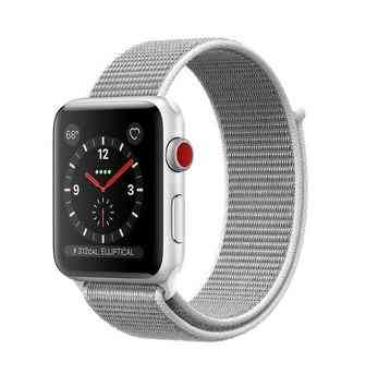 Apple Watch Series 3 GPS+Cellular 38mm Silver Aluminum Case with Seashell Sport Loop