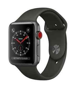 Apple Watch Series 3 GPS+Cellular 38mm Space Gray Aluminum Case with Gray Sport Band
