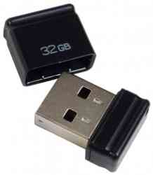 QUMO Flash drive USB2.0 32Gb Nano, Black, RTL