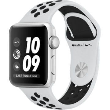 Apple Watch Series 3 Nike+ 38mm Silver Aluminum Case with Pure Platinum/Black Nike Sport Band