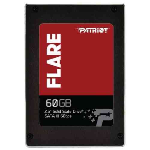 SSD 2.5" SATA3 PATRIOT Flare, 60Gb, MLC, 7mm, PFL60GS25SSDR R550Mb/s, W360Mb/s RTL