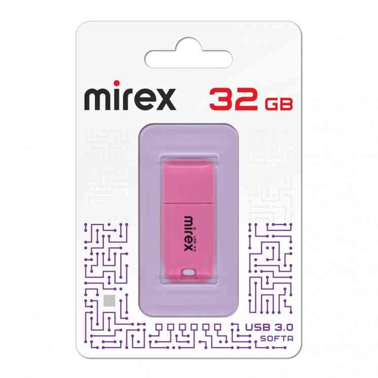 MIREX Flash drive USB3.0 32Gb Softa, 13600-FM3SPI32, Pink, RTL