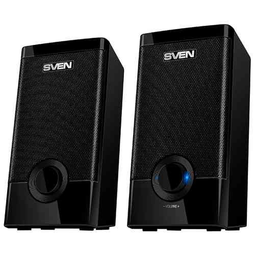 SVEN 318, чёрный, акустическая система 2.0 (USB, мощность 2x2.5 Вт(RMS)) колонки