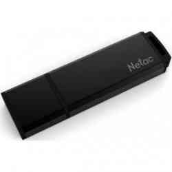 Флеш Диск Netac U351 16Gb <NT03U351N-016G-30BK>, USB3.0, с колпачком, металлическая чёрная
