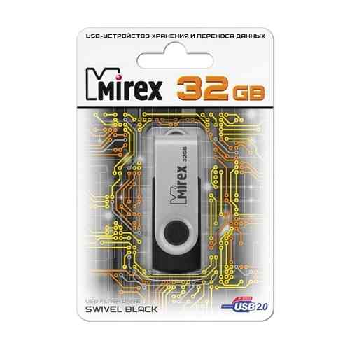 MIREX Flash drive USB2.0 32Gb Swivel, Black, RTL