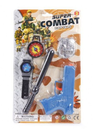 Игр.набор Военная полиция, пистолет, значок, часы, компас, дубинка 9018L-9/634526 (1)