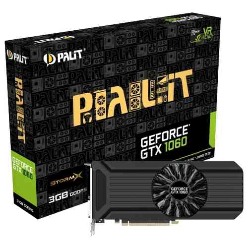 PALIT nVidia GeForce GTX 1060 , PA-GTX1060 STORMX 3G, 3Гб, GDDR5, Ret