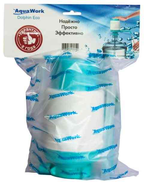 Aqua Work Дельфин ЭКО, бирюзовая в пакете, 1/32 - (РОССИЯ) Помпа для воды