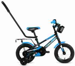 Велосипед FORWARD METEOR 12 (1 ск.) 2020-2021, черный/синий