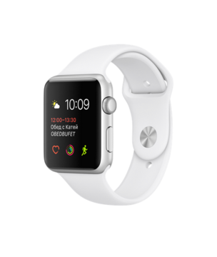 Apple Watch Series 1 42mm Silver Aluminum with White Sport Band