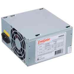 PSU EXEGATE 500W AA500 ATX, 80mm fan, 24+4pin/2*SATA/Molex