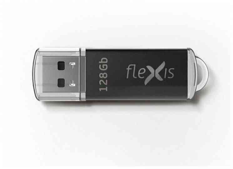 Flash drive USB3.0 128Gb FLEXIS RB-107, FUB30128RB-107, Black, RTL