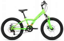 FORWARD DAKOTA 20 2.0 D (20" 6 ск. рост. 10.5") 2022, ярко-зелёный/ярко-оранж,RBK22FW20585 Велосипед