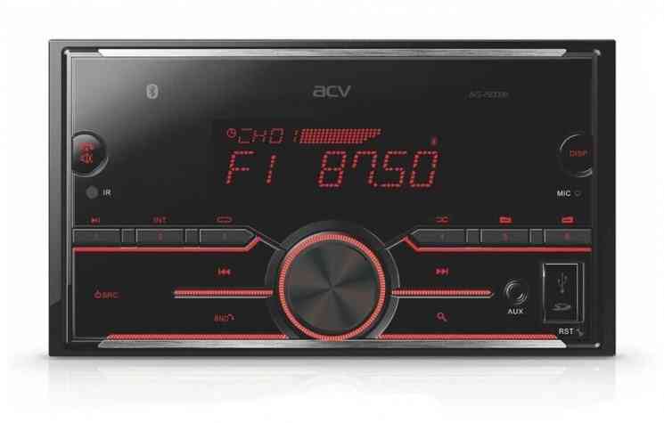 Автомагнитола ACV AVS-2900BM 2din/мультицвет/USB/AUX/BT/SD/FM/4*50/микрофон
