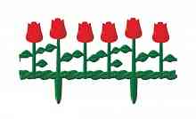 Ограждение "Цветник" №1 М613 620х290 Тюльпаны (6шт/уп) (5 компл/уп)