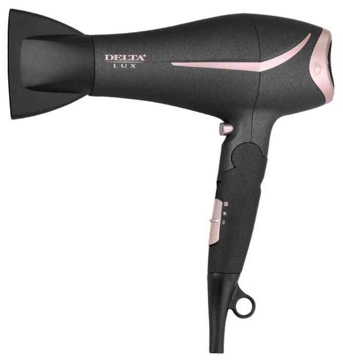DELTA LUX DL-0940 черный с розовым Фен
