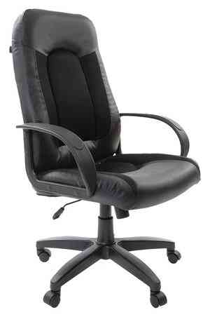 BRABIX "Strike EX-525", экокожа черная, ткань черная, TW, 531381 кресло офисное