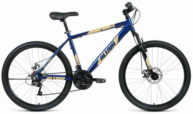 Велосипед ALTAIR AL 26 D (рост 17" 21ск.) 2020-2021, синий/кремовый