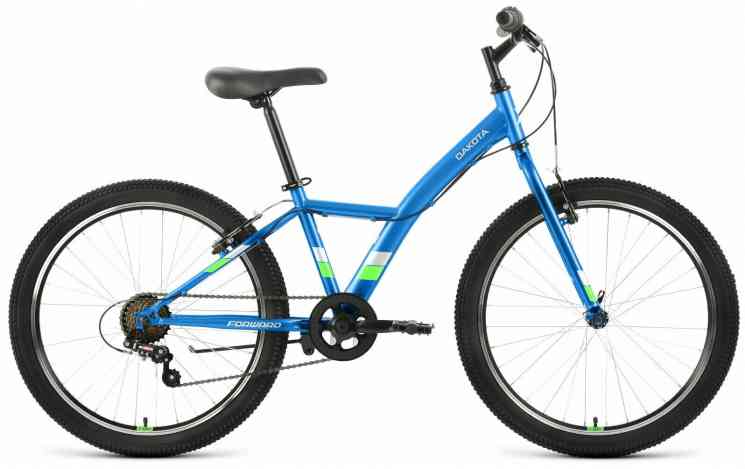 FORWARD DAKOTA 24 1.0 (24' 6 ск. рост. 13') 2022, голубой/ярко-зеленый, RBK22FW24590 Велосипед