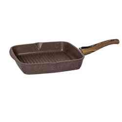 Сковорода-гриль квадр 24*24 АП Гранит brown со съемной ручкой арт 064806 (10)