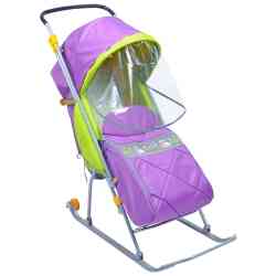 Санки-коляска "Тимка Люкс" 2015 зеленый ТЛ (2) (реал/упак)