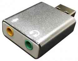 Внешняя звуковая карта USB, модель PAAU005, Espada (для ноутбука/ПК)