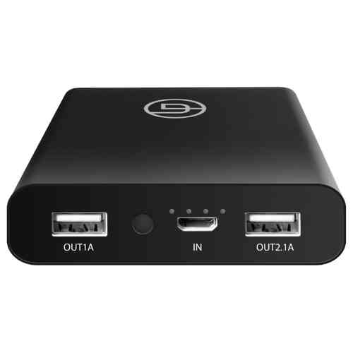 Внешний аккумулятор Ginzzu GB-3915B 15000mAh/5V/2,4A, 2USB, темно-серый