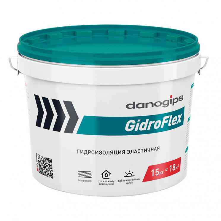 Danogips GidroFlex гидроизоляция эластичная 3кг