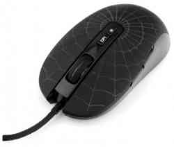 GEMBIRD MG-560, USB, черный, паутина, 7 кн, 3200 DPI, подсв 6 цв, каб. тканевый игровая мышь