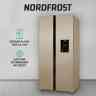 NORDFROST RFS 484D NFH inverter шампань холодильник