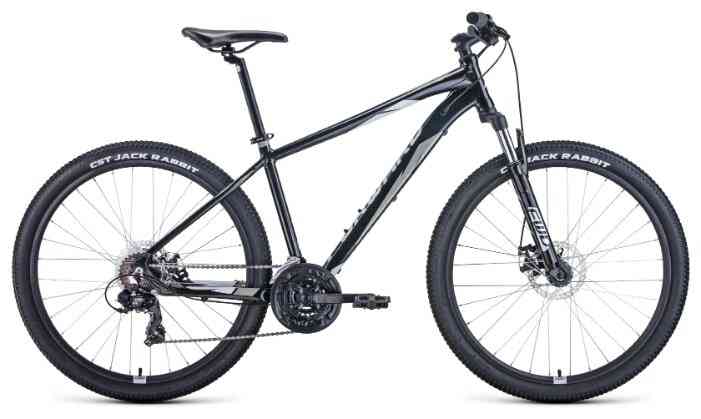 Велосипед FORWARD APACHE 27,5 2.0 disc (рост 21ск.) 2020-2021, черный/серый