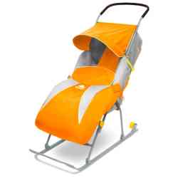 Санки-коляска Тимка 2 Стандарт Т2С оранжевый (2) (реал/упак)